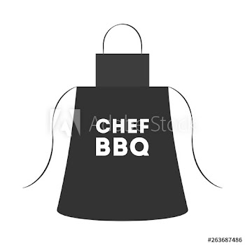 Black apron for barbecue making