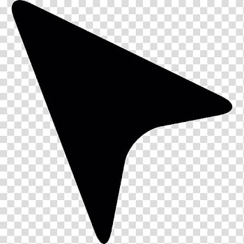 Black arrow art, Black and white Line Triangle, Mouse Cursor transparent background PNG clipart