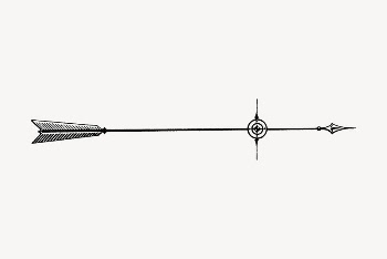Black arrow collage element, vintage | Free PSD Illustration - rawpixel