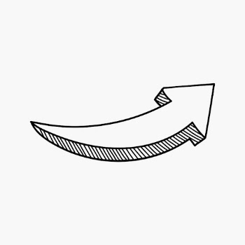 Black arrow doodle illustration, hand | Free PSD - rawpixel