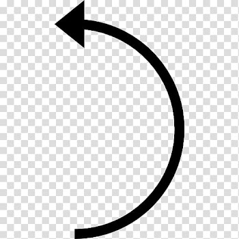Black arrow , Semicircle Arrow Computer Icons Curve, curved line transparent background PNG clipart