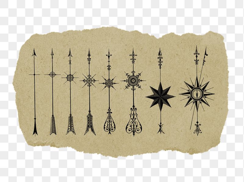 Black arrow sticker set, vintage | Free PNG - rawpixel