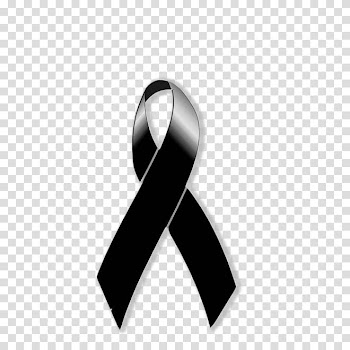Black awareness ribbon art, Mourning Death Grief Symbol, black tape transparent background PNG clipart