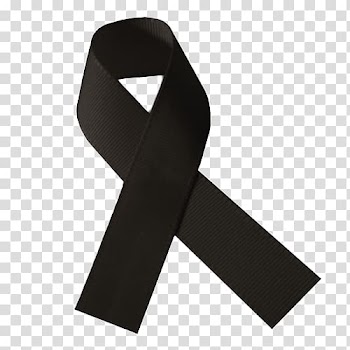 Black awareness ribbon illustration, Mourning Black ribbon Grief Lazo, luto transparent background PNG clipart