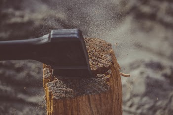Black Axe on Wood