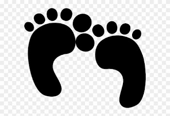 Black Baby Feet Clip Art At Vector Clip Art - Baby Feet Vector Png