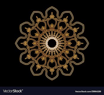 black background mandala