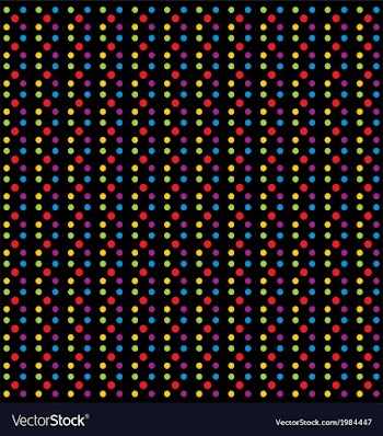  					Black Background With Colorfull Dots vector image														