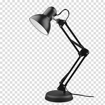 Black balanced-arm table lamp illustration, Table Electric light Lamp Lighting, table lamp transparent background PNG clipart