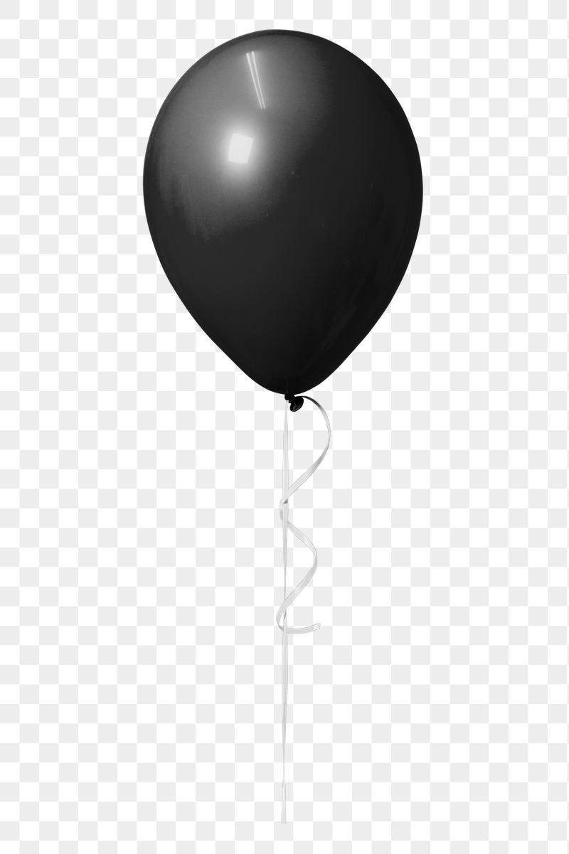 Black balloon png sticker, transparent | Free PNG - rawpixel