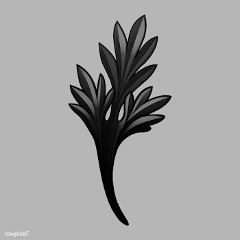Black Baroque floral elements vector | Free stock vector - 535333
