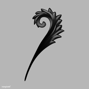 Black Baroque floral elements vector | Free stock vector - 535361