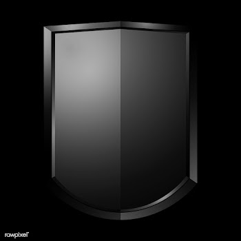 Black Baroque shield elements vector | Free stock vector - 535335