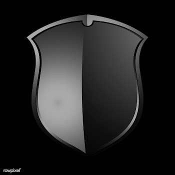 Black Baroque shield elements vector | Free stock vector - 535336