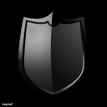 Black Baroque shield elements vector | Free stock vector - 535341