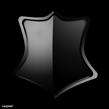 Black Baroque shield elements vector | Free stock vector - 535350
