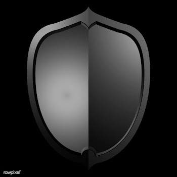 Black Baroque shield elements vector | Free stock vector - 535368