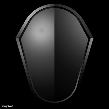 Black Baroque shield elements vector | Free stock vector - 535389
