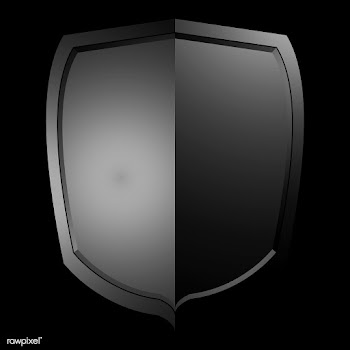 Black Baroque shield elements vector | Free stock vector - 535397