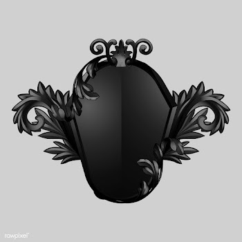 Black Baroque shield elements vector | Free stock vector - 535411