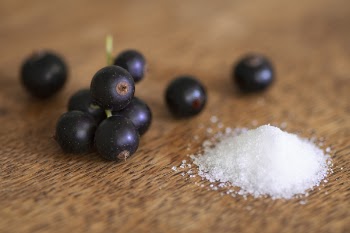 Black Berries Near Salt