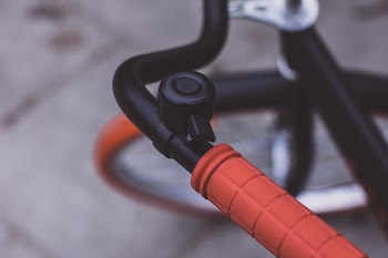 Black bicycle bell