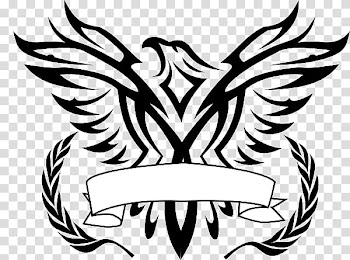 Black bird border, Bald Eagle Logo Black-and-white hawk-eagle , Line Art Logo transparent background PNG clipart