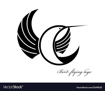 Black bird flying vector image