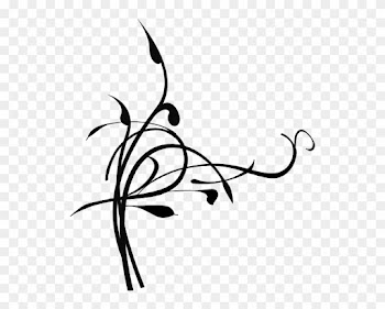 Black Birds On A Branch Clip Art - Black And White Png Leafs Branchs