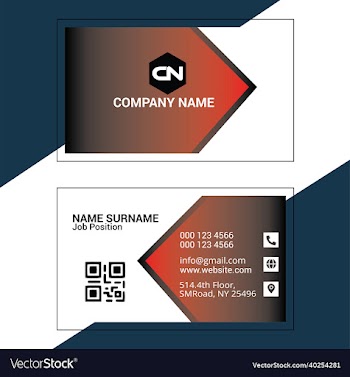 black blue modern business card