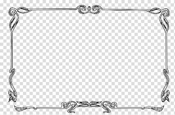 Black border frame, Flower Border Free transparent background PNG clipart