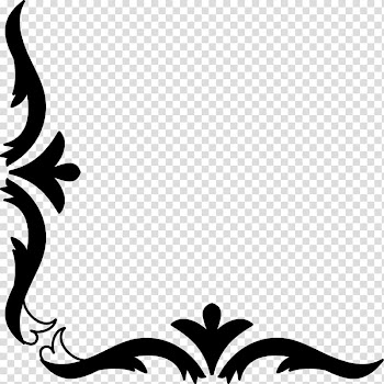 Black border lines illustration transparent background PNG clipart