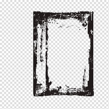 Black borderline , frame Black and white, Fine scratches borders transparent background PNG clipart