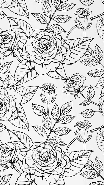 Black botanical iPhone wallpaper, flower | Free PSD - rawpixel