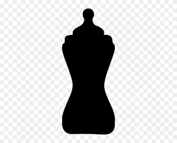 Black Bottle Clip Art At Clker - Baby Bottle Images Black And White