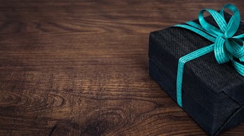 Black Box With Green Bow Accent