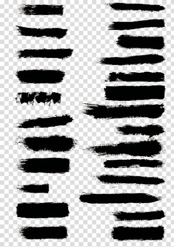 Black brush stroke, Ink brush Paintbrush, Ink lines transparent background PNG clipart