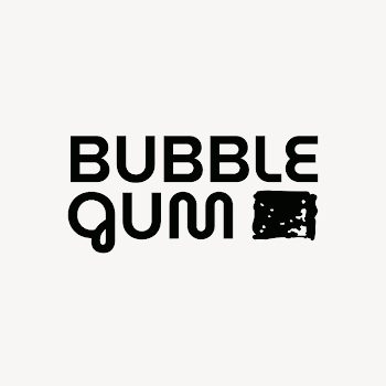 Black bubblegum fashion logo template | Free PSD Template - rawpixel