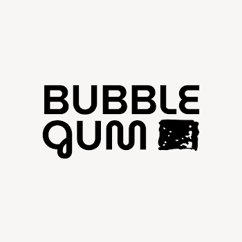 Black bubblegum fashion logo template | Free Vector Template - rawpixel