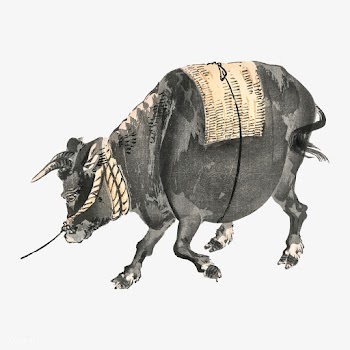Black bull by Kōno Bairei (1844-1895). Digit.. | Free stock vector - 467121