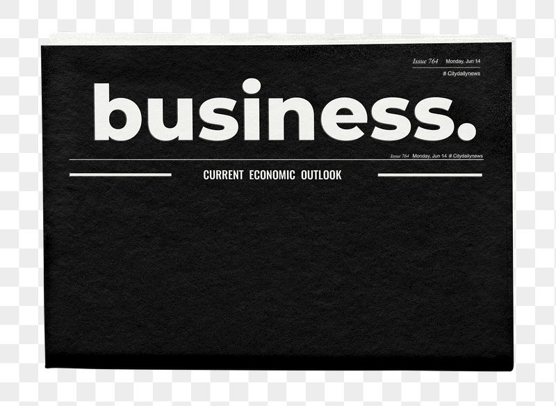 Black business png newspaper sticker, | Free PNG - rawpixel