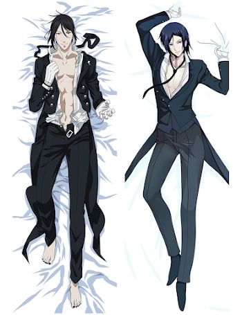 Black Butler Kuroshitsuji Sebastian Michaelis Anime Hugging Body ...