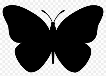 Black Butterfly Silhouette - Butterfly Clip Art Black