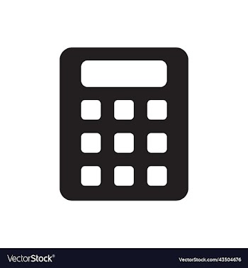 black calculator solid icon