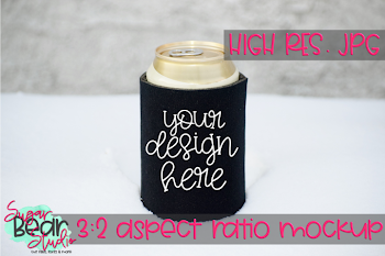 Black Can Holder Mockup