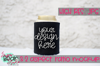 Black Can Holder Mockup