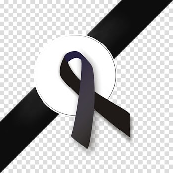 Black cancer awareness ribbon, Black ribbon Mourning , BLACK RIBBON transparent background PNG clipart