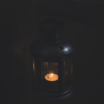 Black Candle Lantern