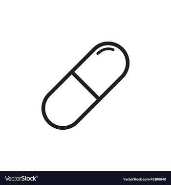 black capsule outline icon