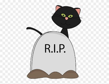 Black Cat And Tombstone - Pet Tombstone Clipart